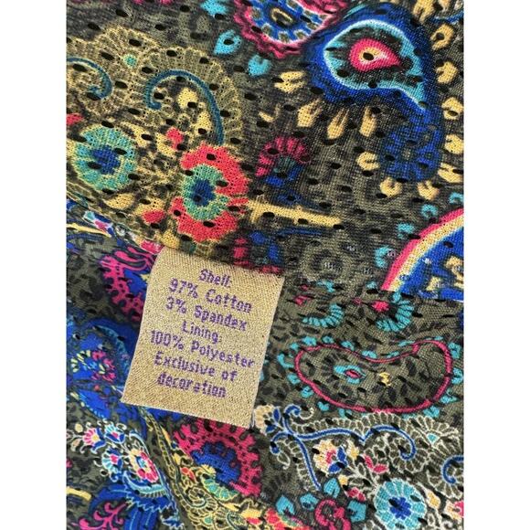 Grunge Princess Vera Wang Jacket Olive Green Lace Detail Paisley Women's Small - Picture 2 of 5